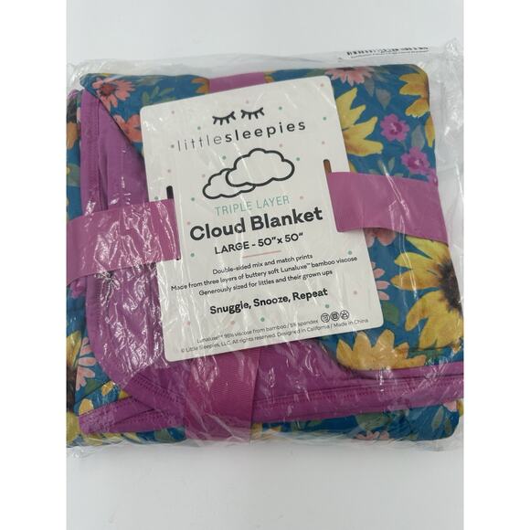 Little Sleepies Sunflower Fields Large Cloud Blanket - 50